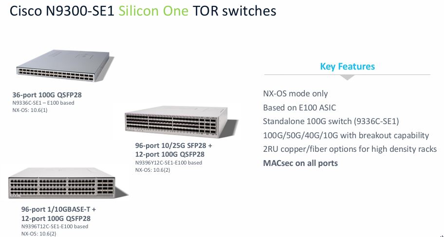 Cisco Nexus 9300 Silicon One TOR Switches