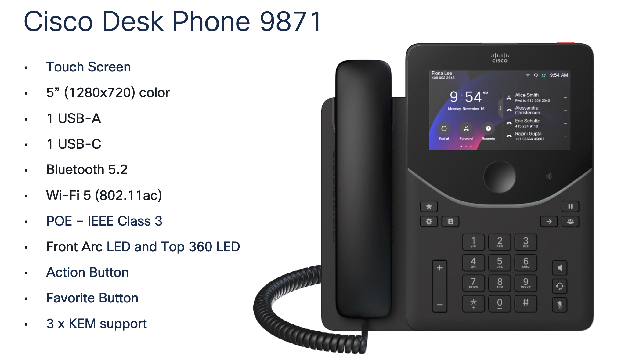Cisco Desk Phone 9800 Models