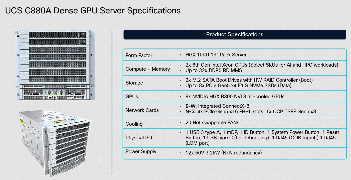 Cisco UCS C880A M8 Specifications